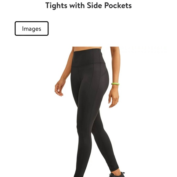 NWT AVIA black stretch yoga work out tights ankle length pants size Medium - Picture 2 of 7